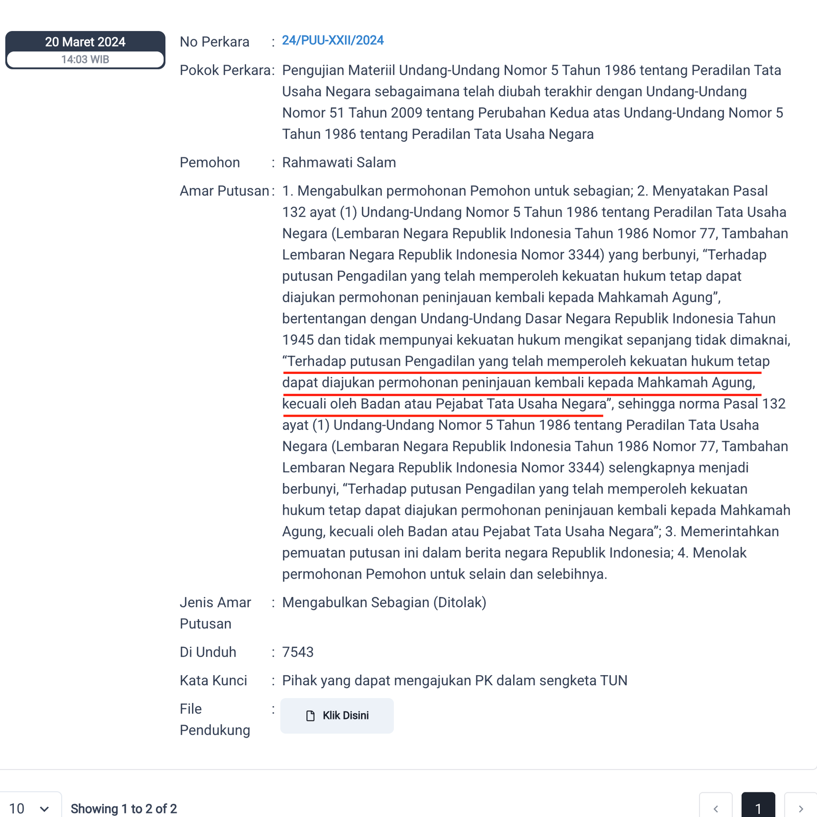Foto Ringkasan Putusan